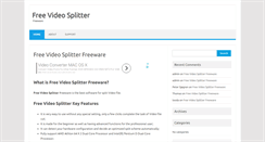 Desktop Screenshot of free-video-splitter.com